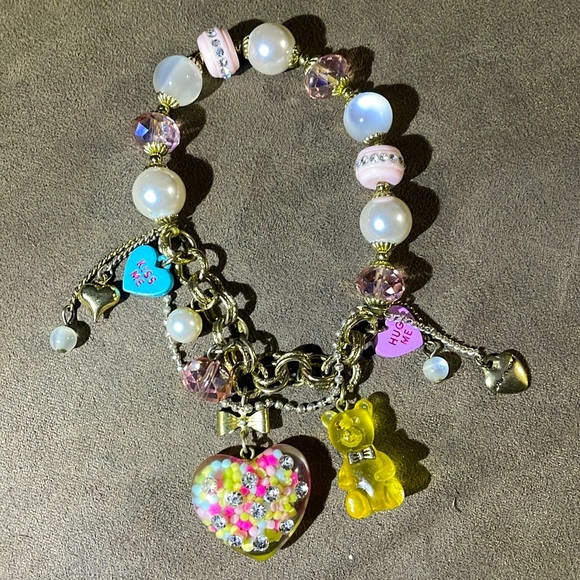 Vintage Betsy Johnson candy land gummie bear bracelet - Picture 1 of 5